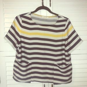 Cooper & Ella Striped Pocket Blouse